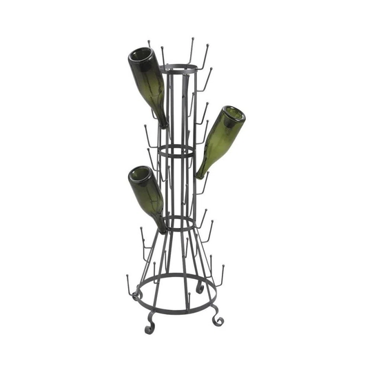 40 Bottle Tabletop/Countertop Wine Bottle Rack in Black