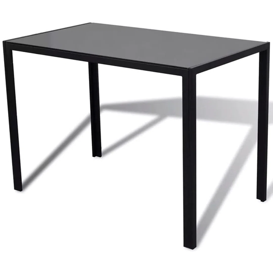 Ebern Designs White Modern High Gloss Dining Table With Glass Table Top And Metal Legs, Rectangle Kitchen Dining Room And Restaurant Furniture Table F