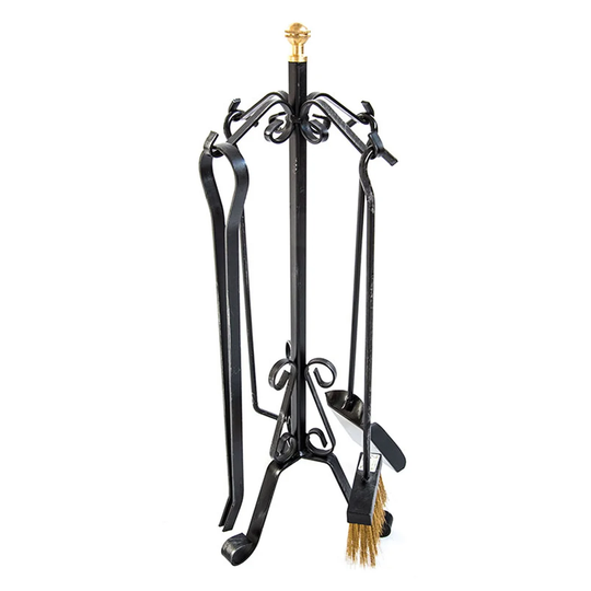 Karla 5 Piece Wrought Iron Fireplace Tool Set
