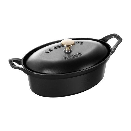 STAUB Vintage La Coquette casserole dish oval 1.7 L Black