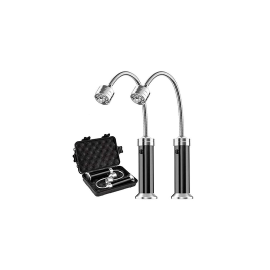 MojiDecor BBQ Barbecue Grill Light, Magnetic 360 Degree Adjustable BBQ Light Set Outdoor Grill Lights BBQ Accessories, Battery Operated, (2 Pack,