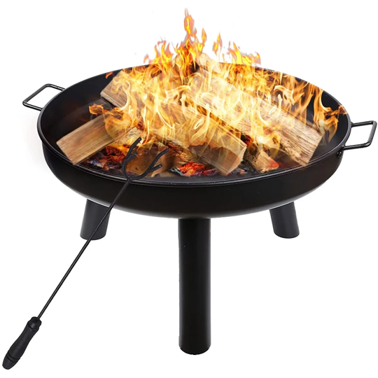 Ertil 35Cm H x 72Cm W Iron Wood Burning Outdoor Fire Pit