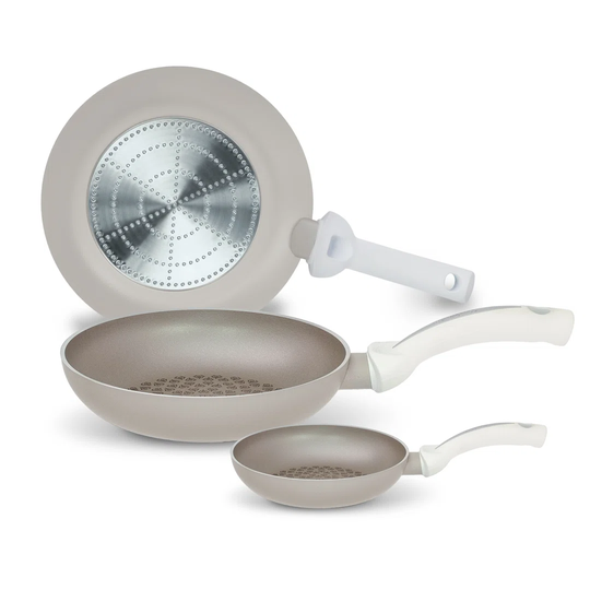 Pensofal White Diamond 3-Piece Non Stick Skillet Set