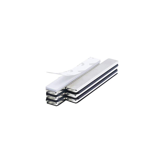 Neodymium Bar Magnet, 6 PCS Strong Rare Earth Magnets with 8 PCS Double-sided Adhesive Extremely Powerful Refrigerator Bar Magnet for Multi-Use