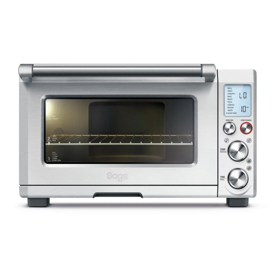 Sage The Smart Oven Pro BOV820BSS Counter Top Electric Oven Cooker 21L Silver,