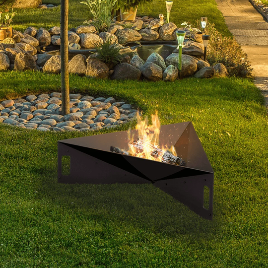 Portable Outdoor Wood-Burning, 3 Mm Thick Steel Fire Pit Pyramid