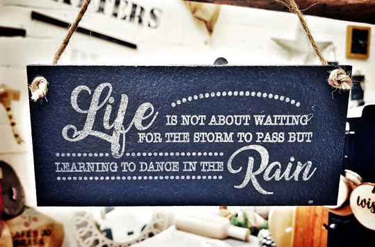 Adonis 'Life Rain' Motivational Sign