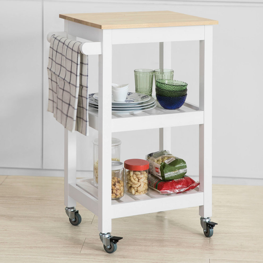 SoBuy® FKW67-WN, Kitchen Storage Trolley Serving Trolley Kitchen Shelf