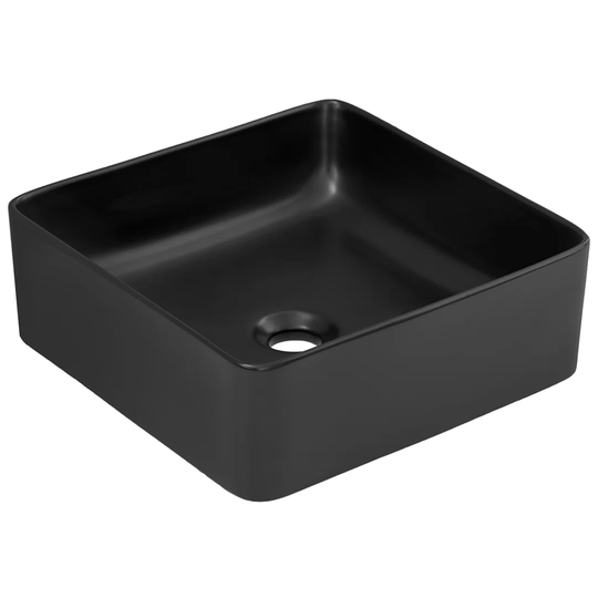 Black Ceramic Square Bathroom Sink
