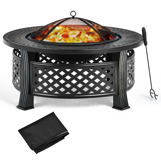 Bowery 50Cm H x 81Cm W Steel Outdoor Fire Pit