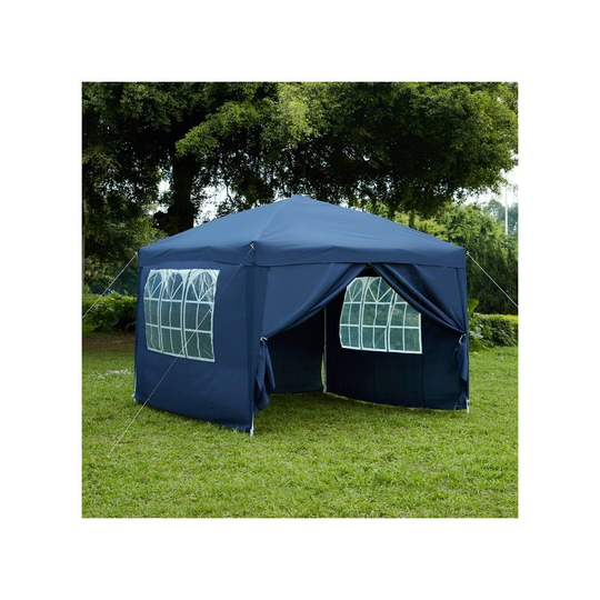 (Blue) Pop Up Gazebo 2.5x2.5m Folding Garden Party Shelter