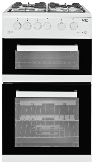 Beko KDG582W 50cm Twin Cavity Gas Cooker - White