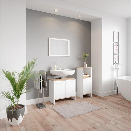 Lachlin 60.4Cm W x 82.2Cm H x 28.1Cm D Bathroom Storage Furniture Set
