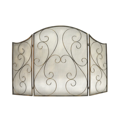 3 Panel Steel Fireplace Screen
