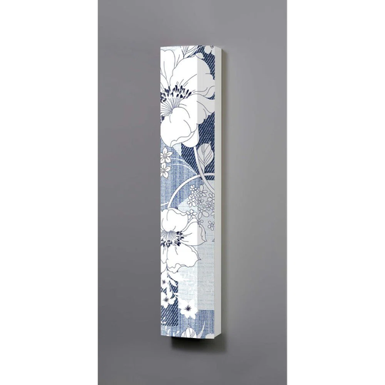 Flower Art Motif Metal Kitchen Pantry