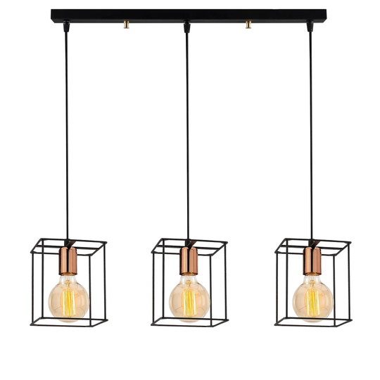 Guyette 3-Light Kitchen Island Geometric Pendant