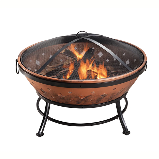67.06Cm H x 88.9Cm W Steel Wood Burning Outdoor Fire Pit