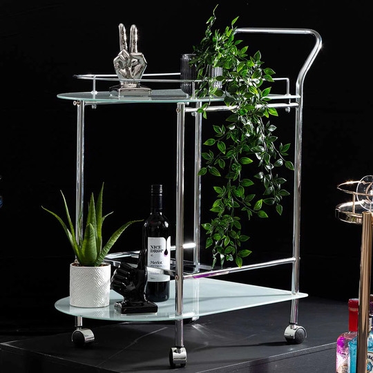 Tea Wine Serving Cart for Kitchen Accessories, Drinks Trolley with Wheels
