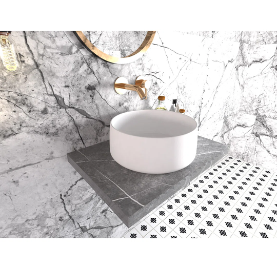 Iiams Corian Solid Surface Circular Bathroom Sink