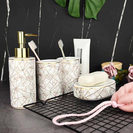 Hargaden 4 Piece Bathroom Accessory Set