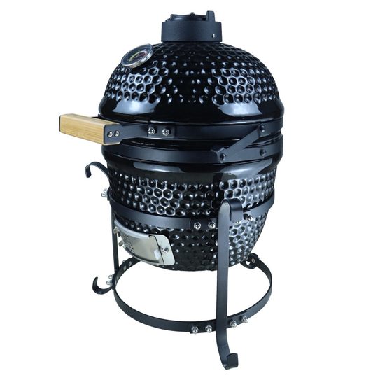 Outsunny Charcoal Grill Cast Iron BBQ Cooking Smoker Heat Control