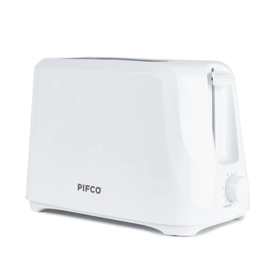 White 2 Slice Toaster - Compact Design With 6 Browning Controls - Anti-jam Function - Easy To Clean With Removable Crumbs Tray - 700w