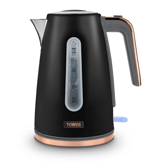 Tower T10066BLK Cavaletto Jug Kettle with 360° Swivel Base, 1.7 L, 3KW