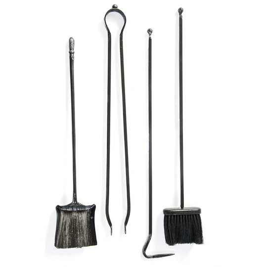Ludie 4 Piece Iron Fireplace Tool Set
