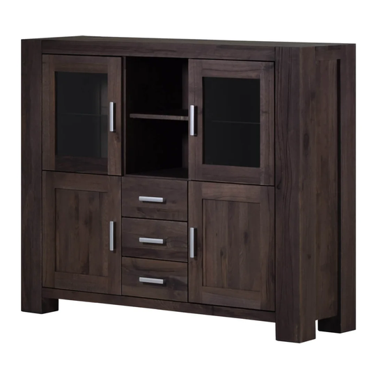 Noam 161 cm Wide 3 Drawer Oak Solid Wood Sideboard