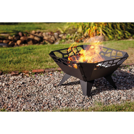 Huldine 30Cm H x 51.5Cm W Steel Wood Burning Outdoor Fire Pit