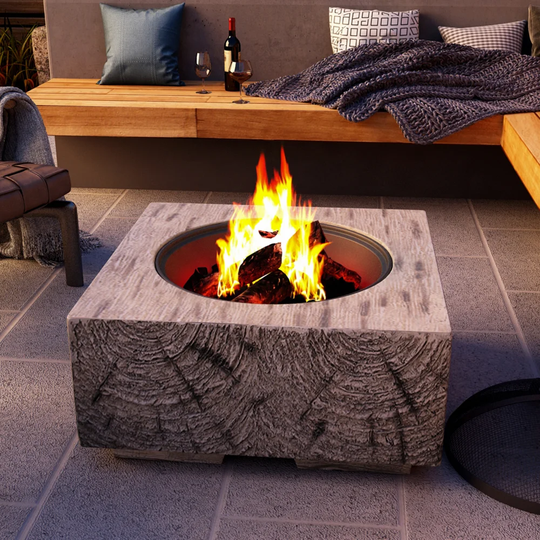 Dayna Metal Charcoal and Wood Burning Fire Pit