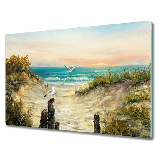 Palou Tempered Glass Sea Birds Chopping Board