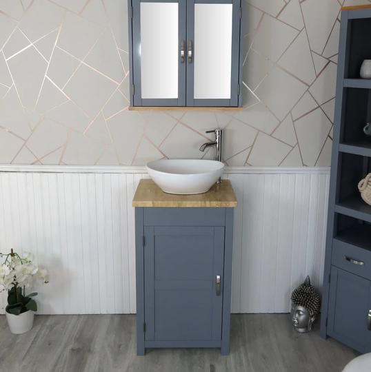 Slimline 515mm Free-standing Cloakroom Vanity Unit