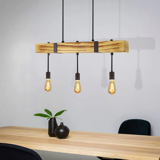 3-Light Kitchen Island Bulb Pendant