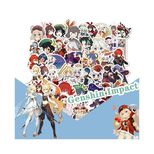 50pcs Genshin Impact PVC Sticker DIY Laptop Decal