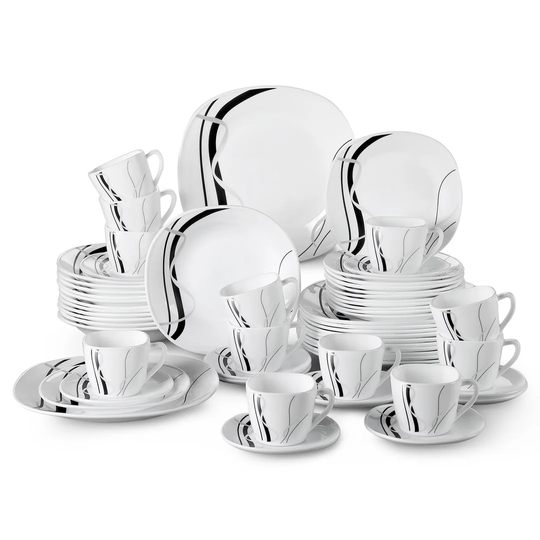 Fionc 60 Piece Dinnerware Set, Service for 12