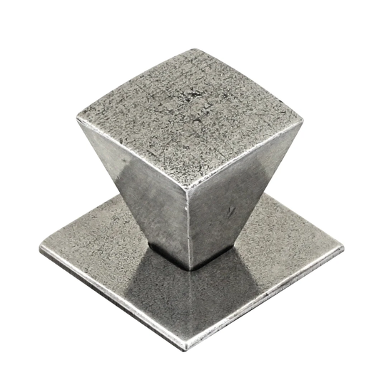 Taper Genuine Pewter Square Cabinet and Drawer Knob