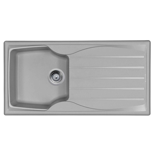 Astracast Sierra 1.0 Bowl Reversible Light Grey Kitchen Sink With Waste Kit