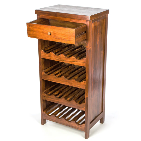 Eoin Solid Wood Floor Wine Bottle Rack