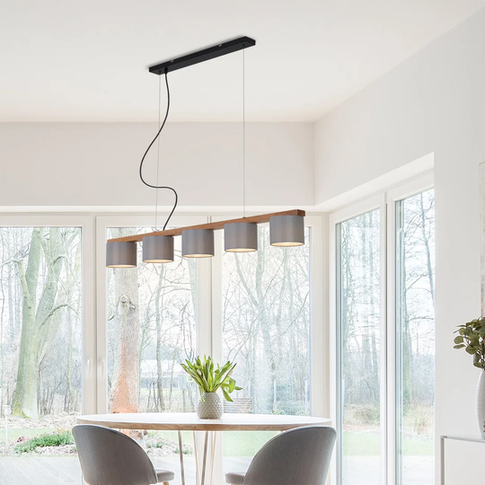 Rhon 5 - Light Kitchen Island Drum Pendant