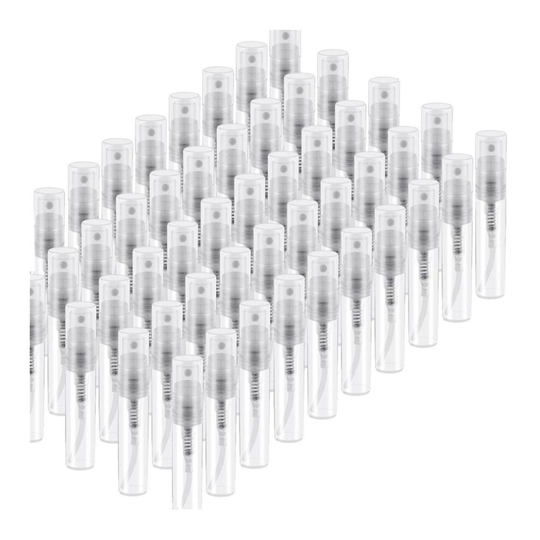 50pcs Clear Plastic Spray Bottle Portable Fragrance Spray Bottle-3ml