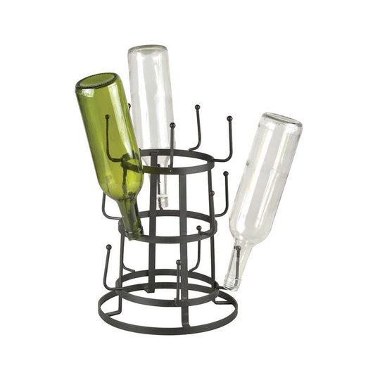 Wollstone Tabletop/Countertop Wine Bottle Rack in Black