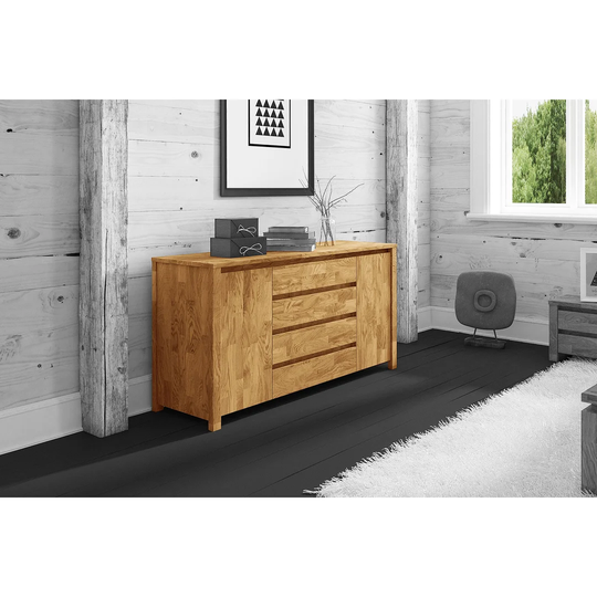 Fugate 150 Cm Wide 4 Drawer Solid Wood Sideboard