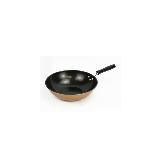 Chinese Wok Stir Fry Non Stick 30cm Frying Pan Copper Carbon Steel