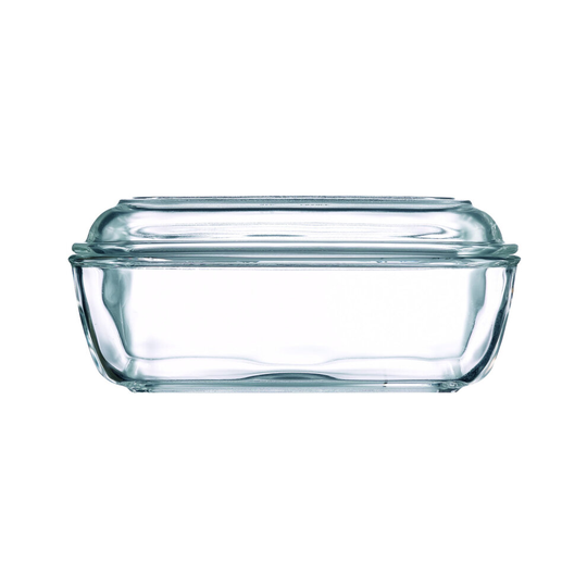 Luminarc 250g Tempered Storage Kitchen Glass Butter Dish Container Lid