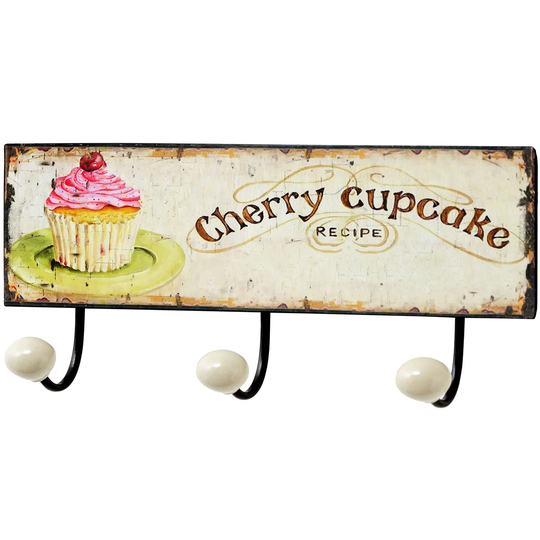 Cherry Cupcake Coat Rack
