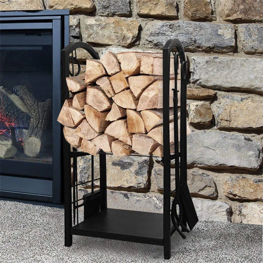 40.64Cm W Metal Log Rack