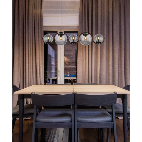 Alorton 5 - Light Kitchen Island Globe Pendant