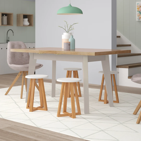 Bruton 80 Cm Butterfly Leaf Solid Oak Dining Table