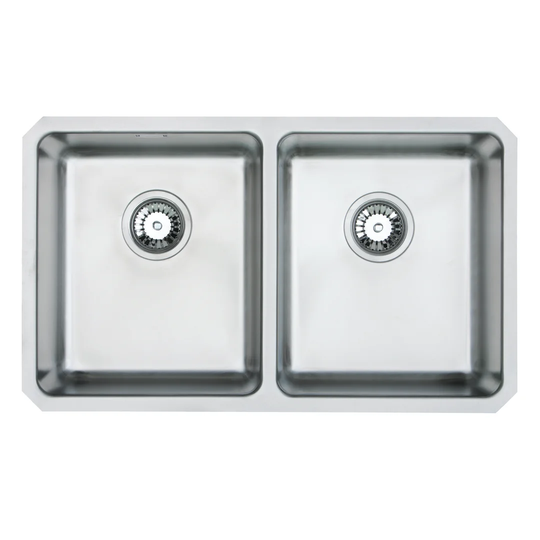 76cm x 45cm Double Bowl Undermount Kitchen Sink